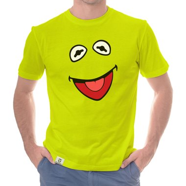 Herren T-Shirt - Frosch Kostm  limon-schwarz S