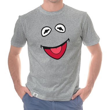 Herren T-Shirt - Frosch Kostm  limon-schwarz S