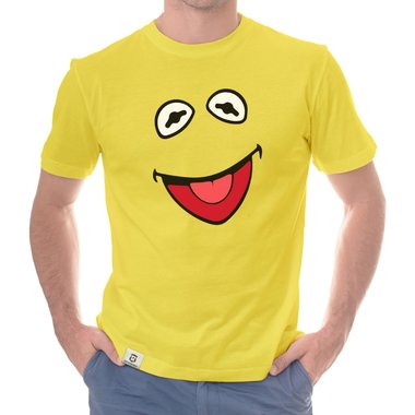 Herren T-Shirt - Frosch Kostm  limon-schwarz S