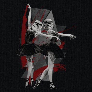 Herren T-Shirt - Imperial Ballerina schwarz-weiss S