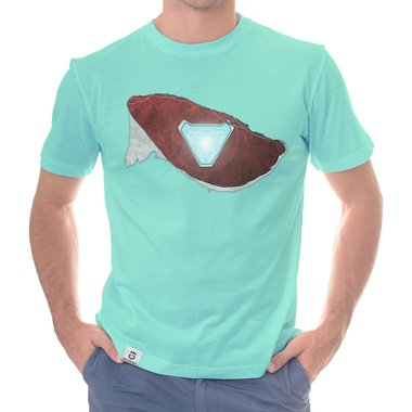 Herren T-Shirt - Arc Reactor Riss dunkelblau-rot S