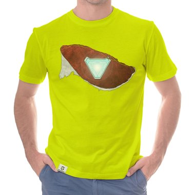 Herren T-Shirt - Arc Reactor Riss weiss-rot 5XL