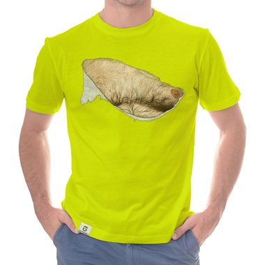 Herren T-Shirt - Haarige Mnnerbrust dunkelblau-haar S