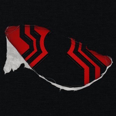 Herren T-Shirt - Spidey Riss dunkelblau-rot S