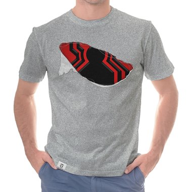 Herren T-Shirt - Spidey Riss dunkelblau-rot S