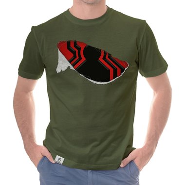 Herren T-Shirt - Spidey Riss dunkelblau-rot S