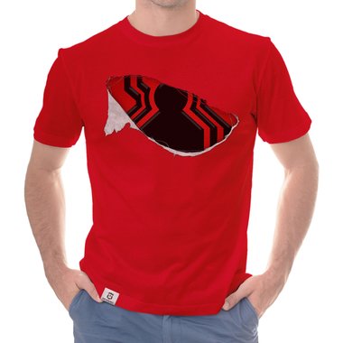 Herren T-Shirt - Spidey Riss dunkelblau-rot S