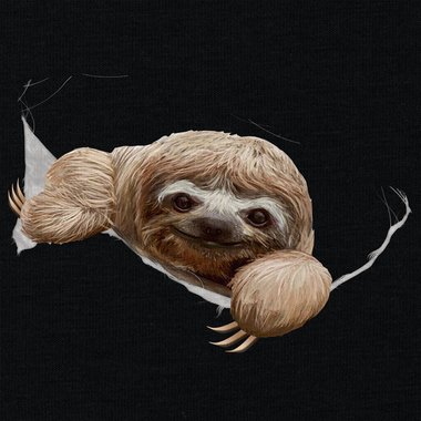 Damen T-Shirt - Das Faultier in dir dunkelblau-braun S