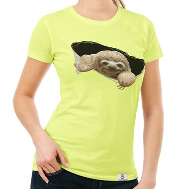 Damen T-Shirt - Das Faultier in dir weiss-braun XXL
