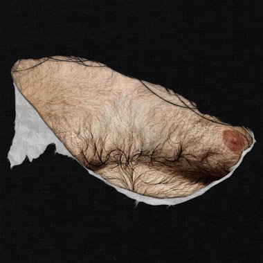 Damen T-Shirt V-Ausschnitt - Haarige Mnnerbrust