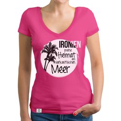 Damen T-Shirt V-Ausschnitt - Ironien - Heimat am...
