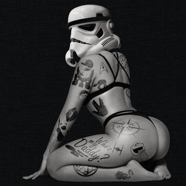 Herren T-Shirt - Tattoo Truppler dunkelblau-grau S