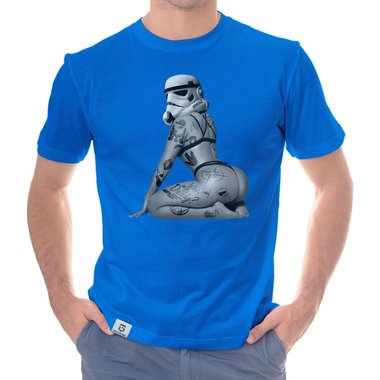 Herren T-Shirt - Tattoo Truppler dunkelblau-grau S