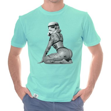 Herren T-Shirt - Tattoo Truppler weiss-grau 5XL