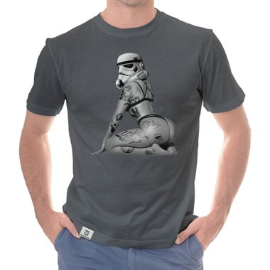 Herren T-Shirt - Tattoo Truppler weiss-grau 5XL
