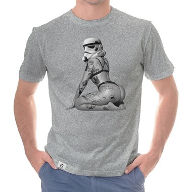 Herren T-Shirt - Tattoo Truppler weiss-grau 5XL