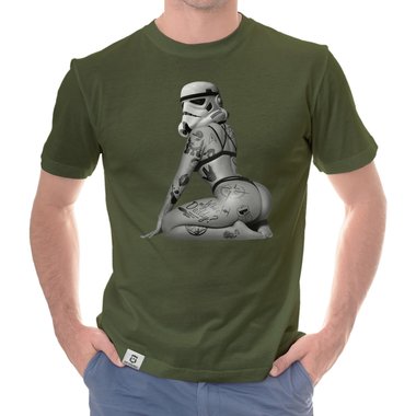 Herren T-Shirt - Tattoo Truppler weiss-grau 5XL