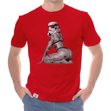 Herren T-Shirt - Tattoo Truppler weiss-grau 5XL