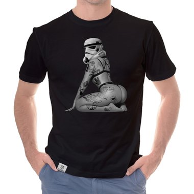 Herren T-Shirt - Tattoo Truppler weiss-grau 5XL