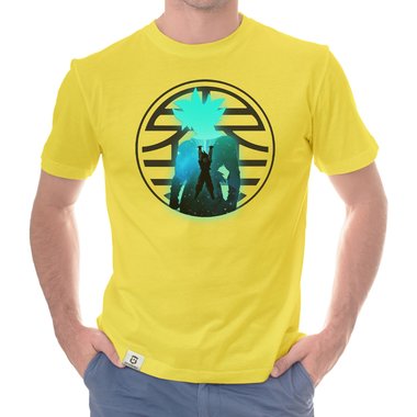 Herren T-Shirt - Goku Genkidama dunkelblau-weiss S