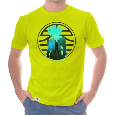 Herren T-Shirt - Goku Genkidama dunkelblau-weiss S
