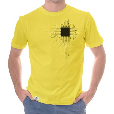 Herren T-Shirt - CPU Nerd IT weiss-schwarz 5XL