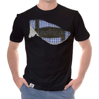 Herren T-Shirt - Mei Tracht hob I drunter dunkelblau-blau S