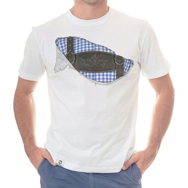 Herren T-Shirt - Mei Tracht hob I drunter dunkelblau-blau S