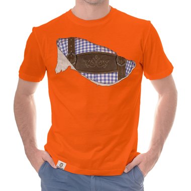 Herren T-Shirt - Mei Tracht hob I drunter dunkelblau-blau S