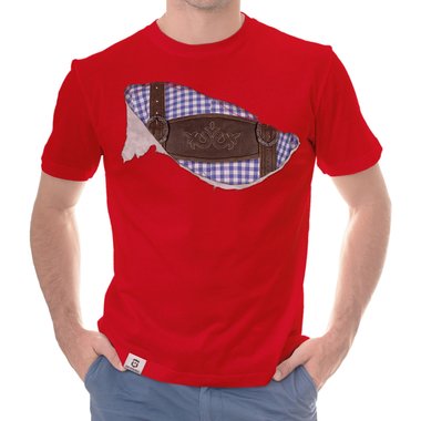 Herren T-Shirt - Mei Tracht hob I drunter dunkelblau-blau S