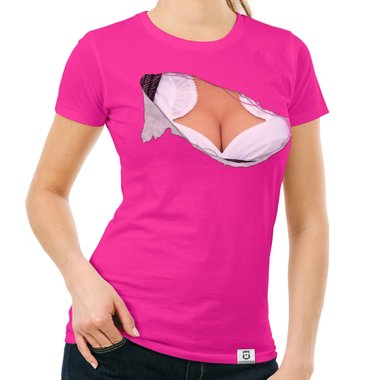 Damen T-Shirt - Mei Dirndl hob I drunter weiss-weiss XXL