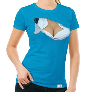 Damen T-Shirt - Mei Dirndl hob I drunter weiss-weiss XXL