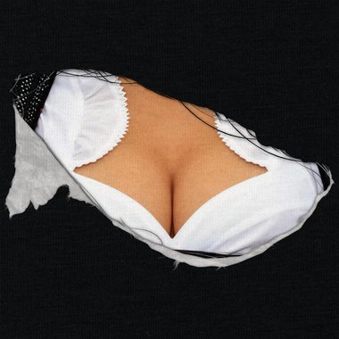 Damen T-Shirt - Mei Dirndl hob I drunter weiss-weiss XXL