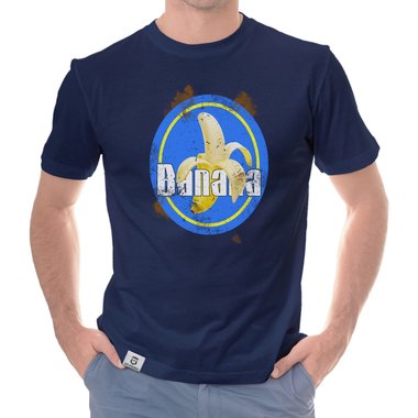 Herren T-Shirt - Banana dunkelblau-braun S