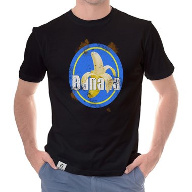 Herren T-Shirt - Banana dunkelblau-braun S