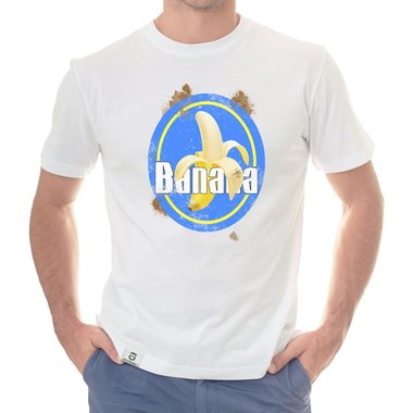 Herren T-Shirt - Banana dunkelblau-braun S