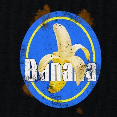 Herren T-Shirt - Banana dunkelblau-braun S