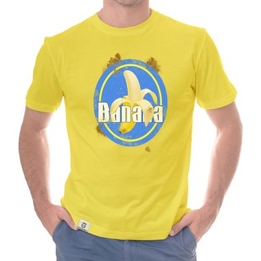 Herren T-Shirt - Banana dunkelblau-braun S