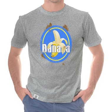 Herren T-Shirt - Banana dunkelblau-braun S