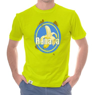 Herren T-Shirt - Banana dunkelblau-braun S