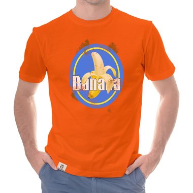 Herren T-Shirt - Banana dunkelblau-braun S