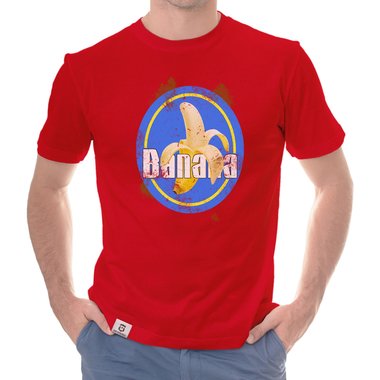 Herren T-Shirt - Banana dunkelblau-braun S