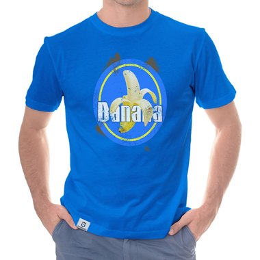 Herren T-Shirt - Banana dunkelblau-braun S