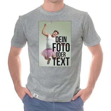 Dein individuelles T-Shirt mit deinem Bild und Text! Damen T-Shirt - dunkelblau M