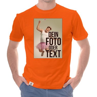 Dein individuelles T-Shirt mit deinem Bild und Text! Damen T-Shirt - dunkelblau M