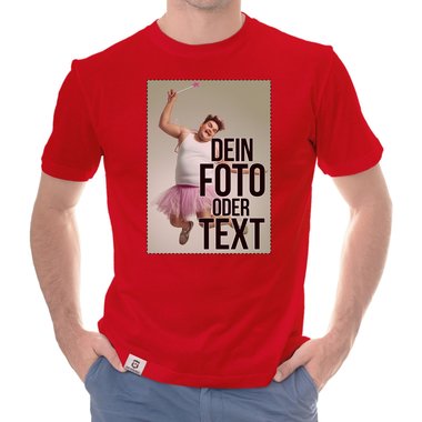 Dein individuelles T-Shirt mit deinem Bild und Text! Damen T-Shirt - dunkelblau M