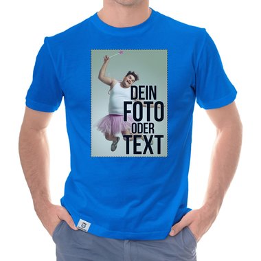 Dein individuelles T-Shirt mit deinem Bild und Text! Damen T-Shirt - dunkelblau M