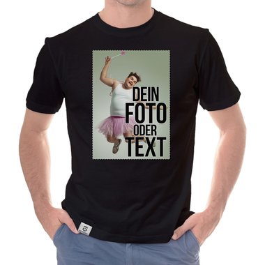 Dein individuelles T-Shirt mit deinem Bild und Text! Damen T-Shirt - dunkelblau M