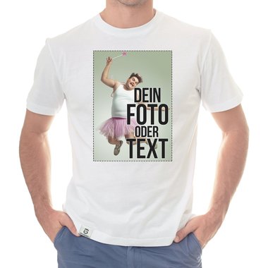 Dein individuelles T-Shirt mit deinem Bild und Text! Damen T-Shirt - dunkelblau M