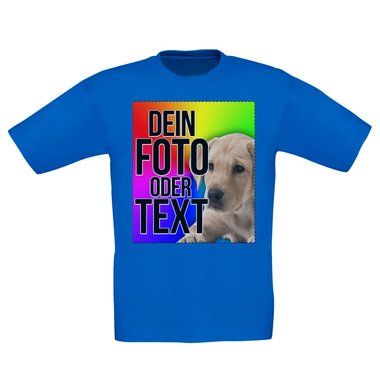 Dein individuelles T-Shirt mit deinem Bild und Text! Damen T-Shirt - dunkelblau M